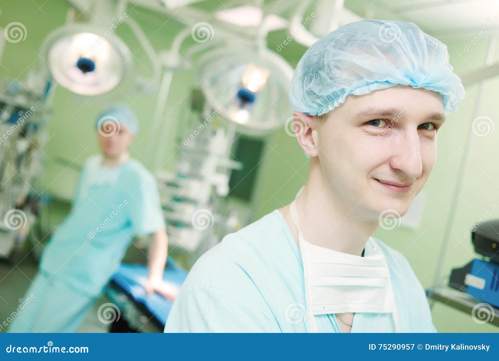male cardiac surgeon at child cardiosurgery operating room