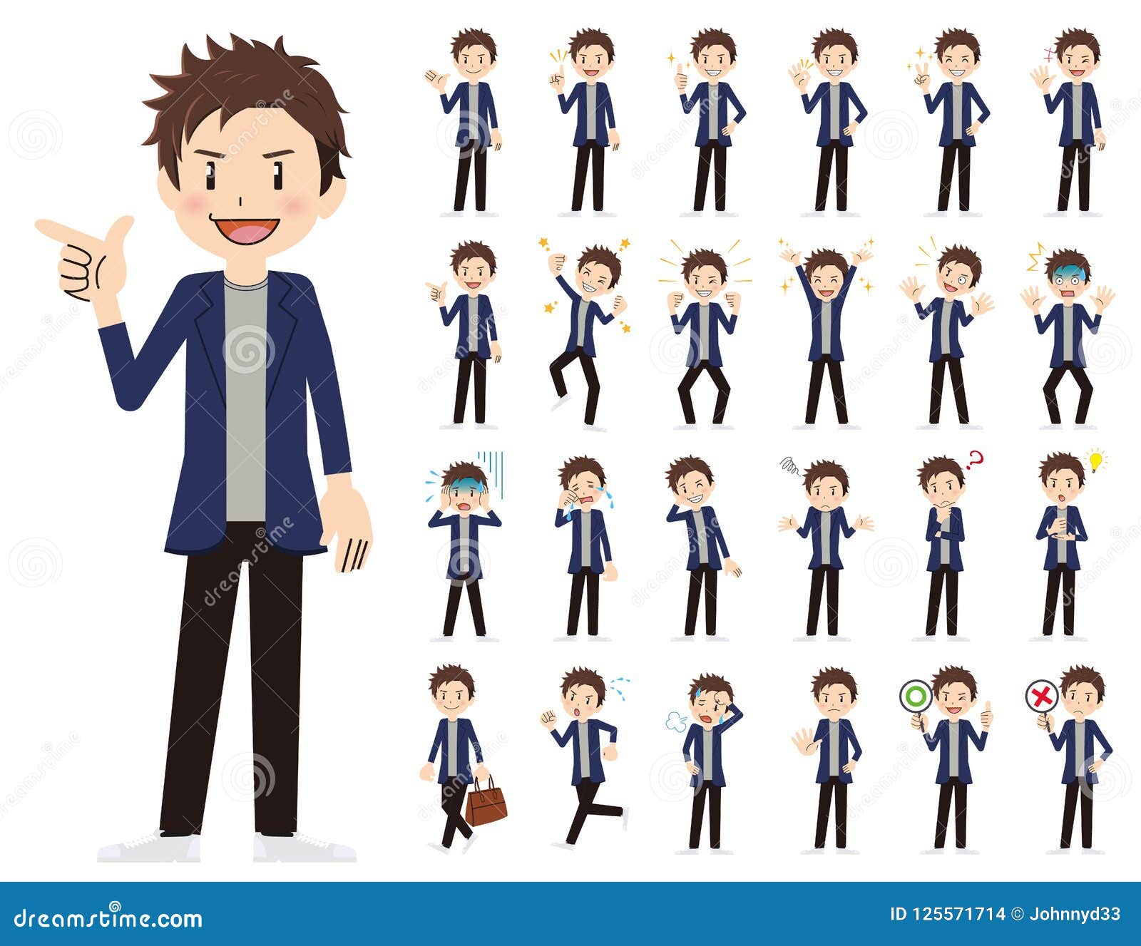 Man carrying and picking a box in various poses, postures, and positions.  Stock Vector | Adobe Stock