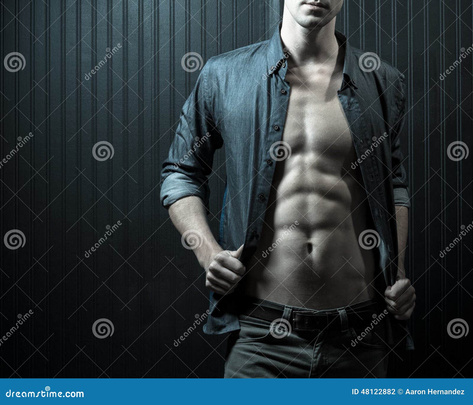 Man with chiseled chest and abs Stock Photo by ©nelka7812 50074733