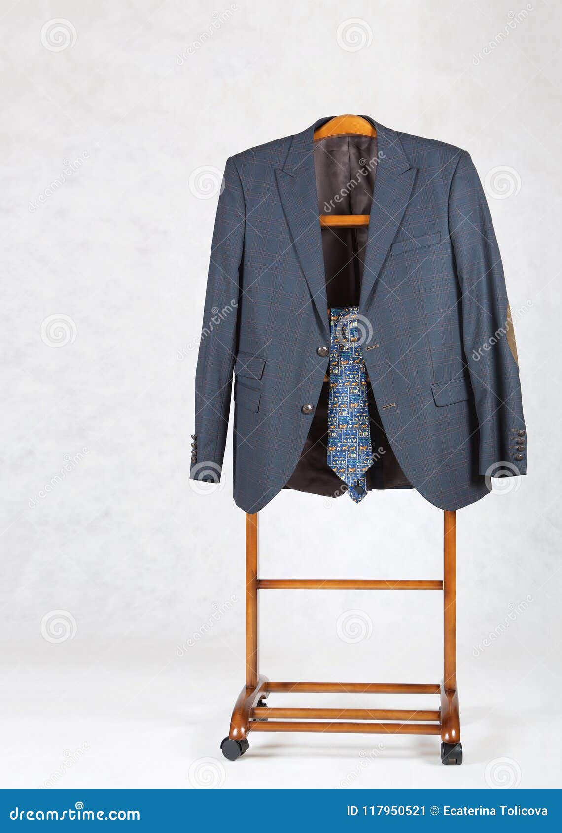 Male Classical Jacket and a Tie are on a Jacket Hanger Stand. Stock Image -  Image of arrangement, hanger: 117950521