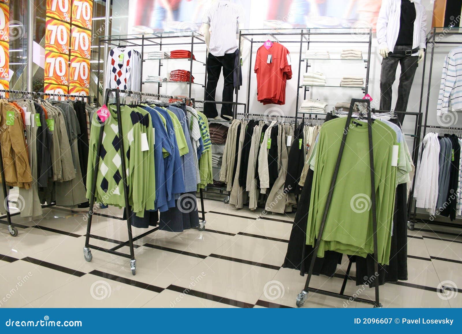 Male clothes in shop stock image. Image of clothes, center 2096607