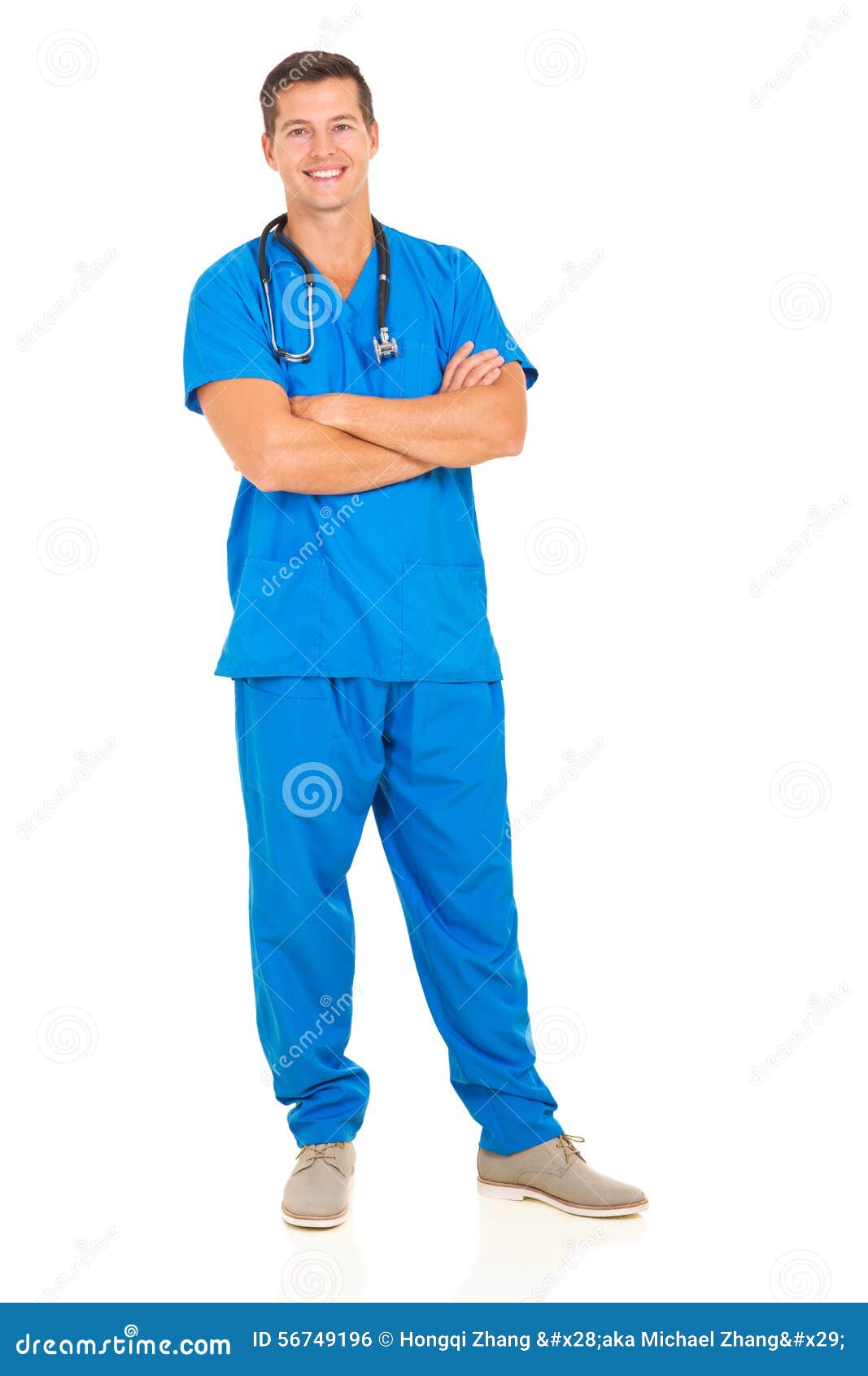 Male doctor arms folded stock photo. Image of medicine 56749196