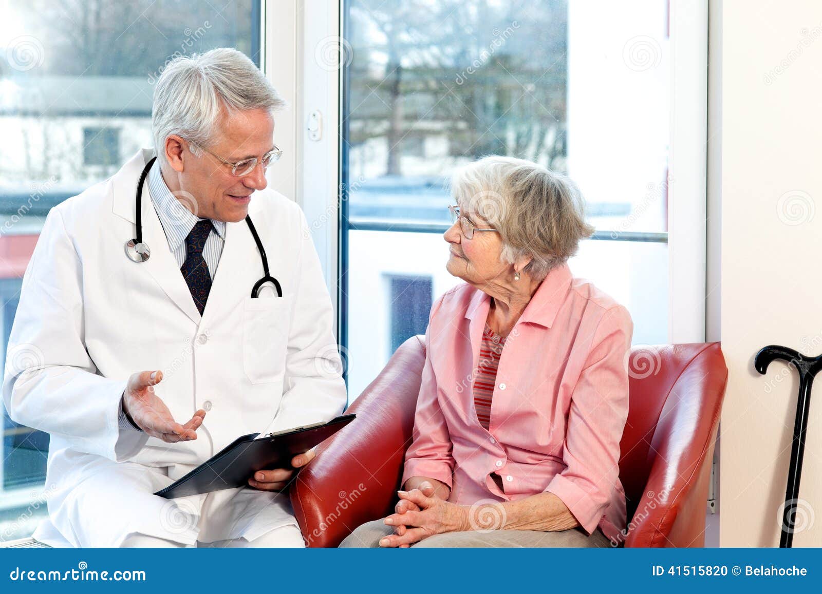 male doctor in consultation with a senior patient