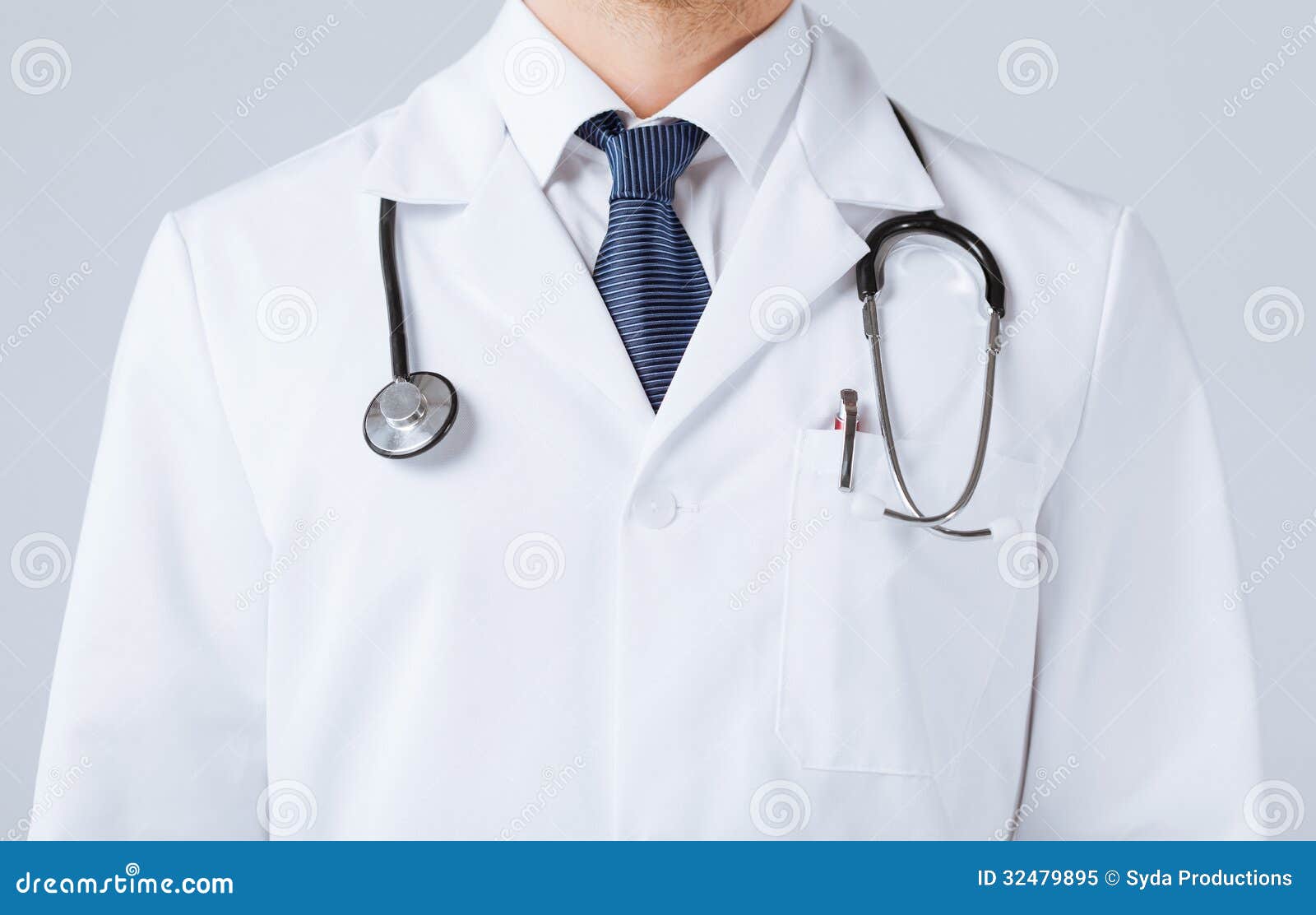 Male Doctor with Stethoscope Stock Image Image of cardiologist