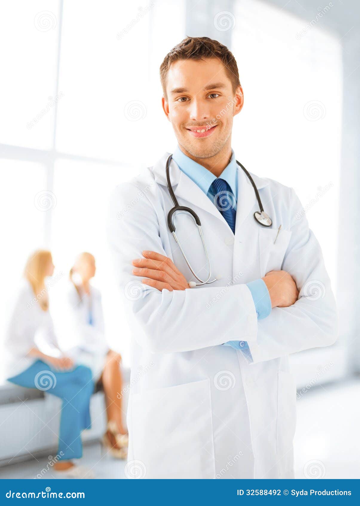 Male Doctor With Stethoscope Stock Photography Image 32588492