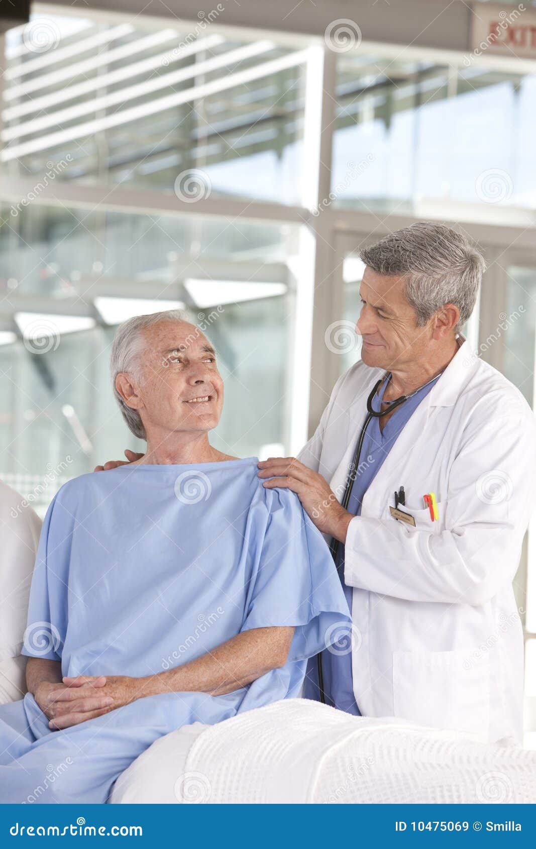 Male Doctor Taking Care of Patient Stock Image Image of patient