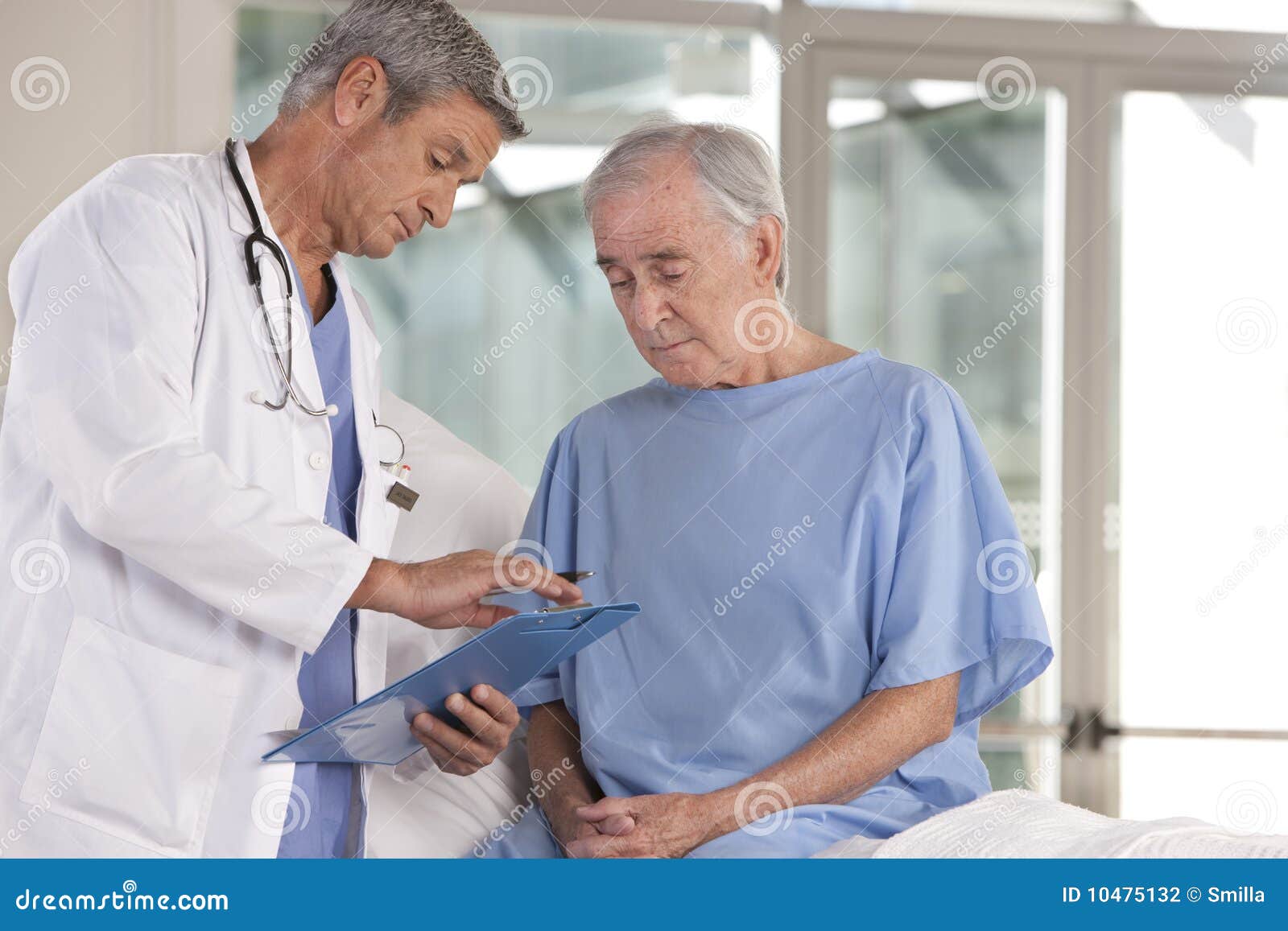 male doctor taking care of patient