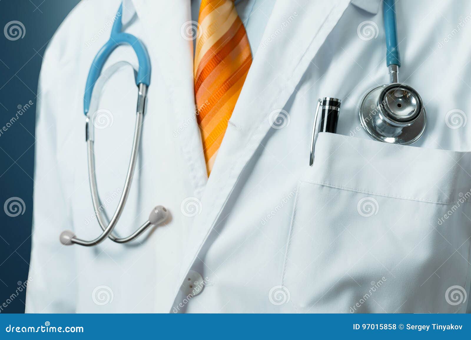 male doctor in white medical coat with stethoscope. global healthcare medicine insurance concept