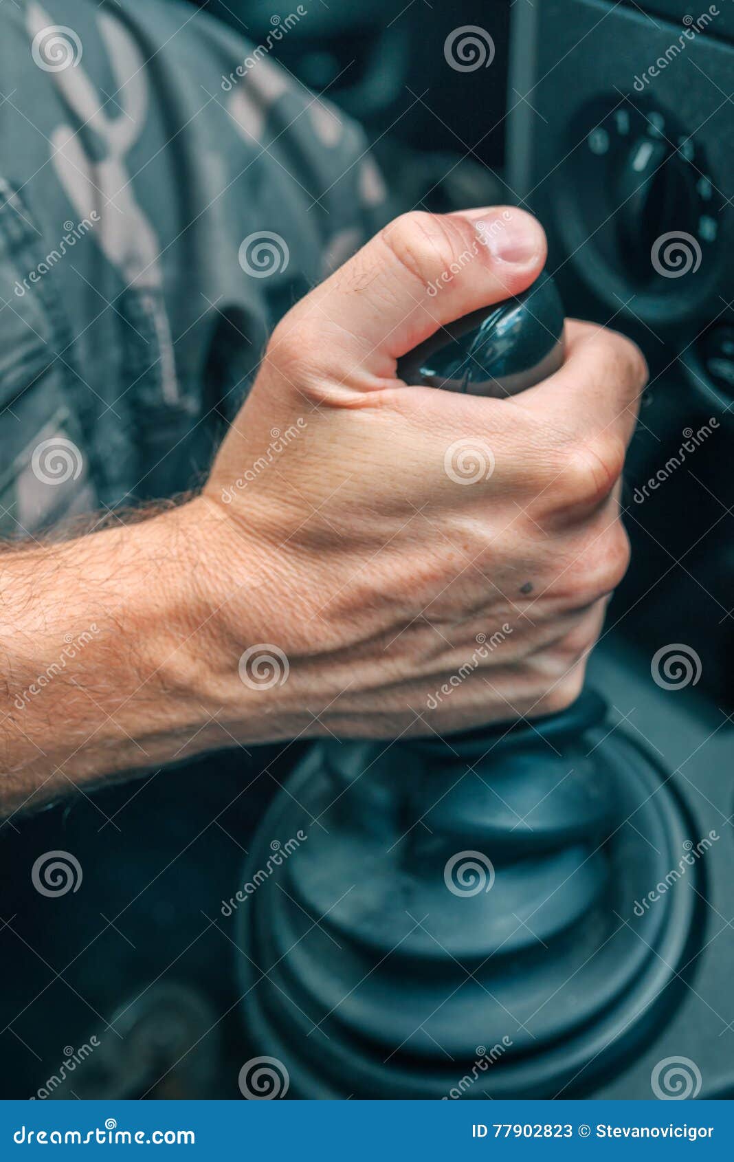 Male Driver Hand Shifting Gear Manually Stock Image Image of auto