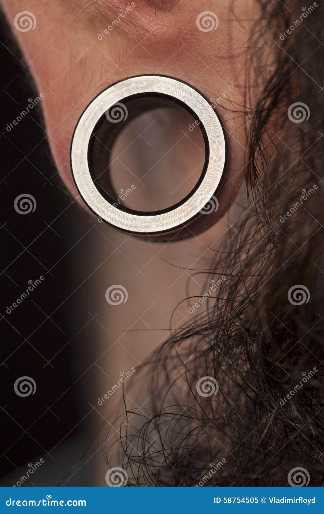 Male earing stock image. Image of ring, young, black 58754505