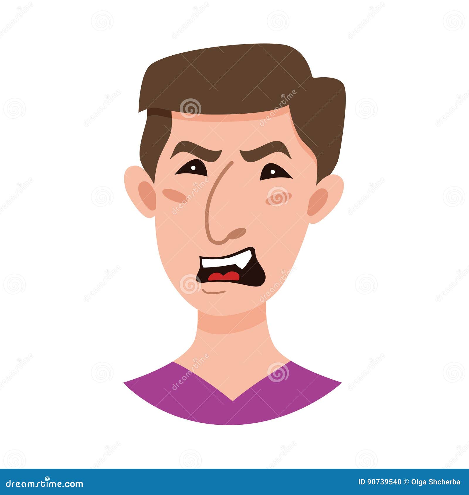 Male Emoji Cartoon Character. Stock Vector - Illustration of male, flat ...