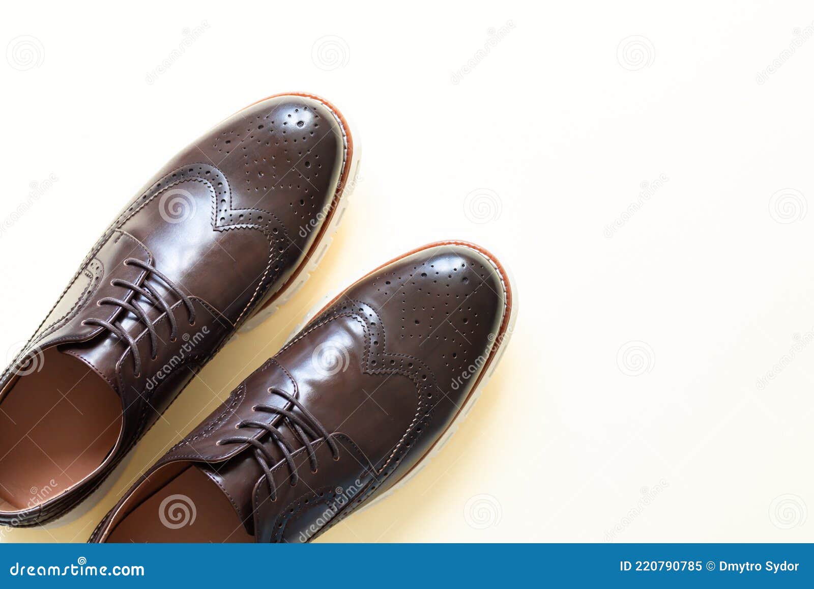 Male Fashion Formal Leather Shoes Top View Stock Image - Image of ...