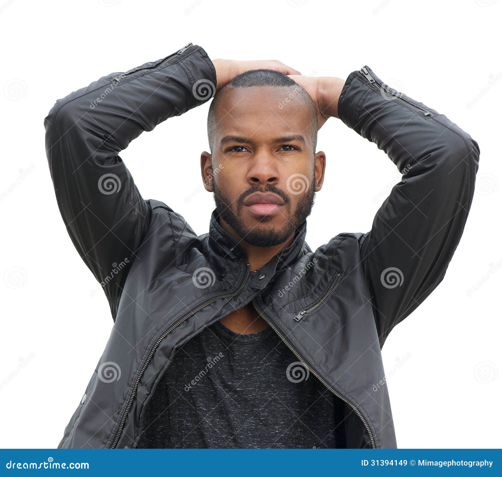 Male Fashion Model Posing In Black Leather Jacket Royalty Male Fashion Model Posing In Black Leather Jacket Royalty