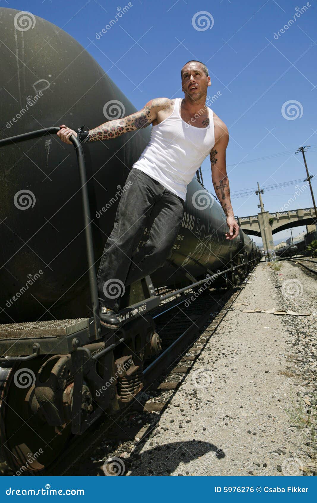 Male Fashion Model On Train Royalty Free Stock Image - Image: 5976276