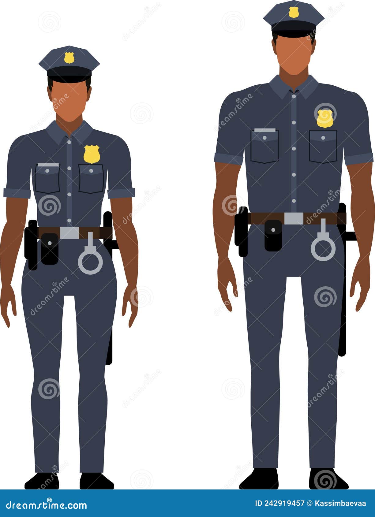 male and female cops