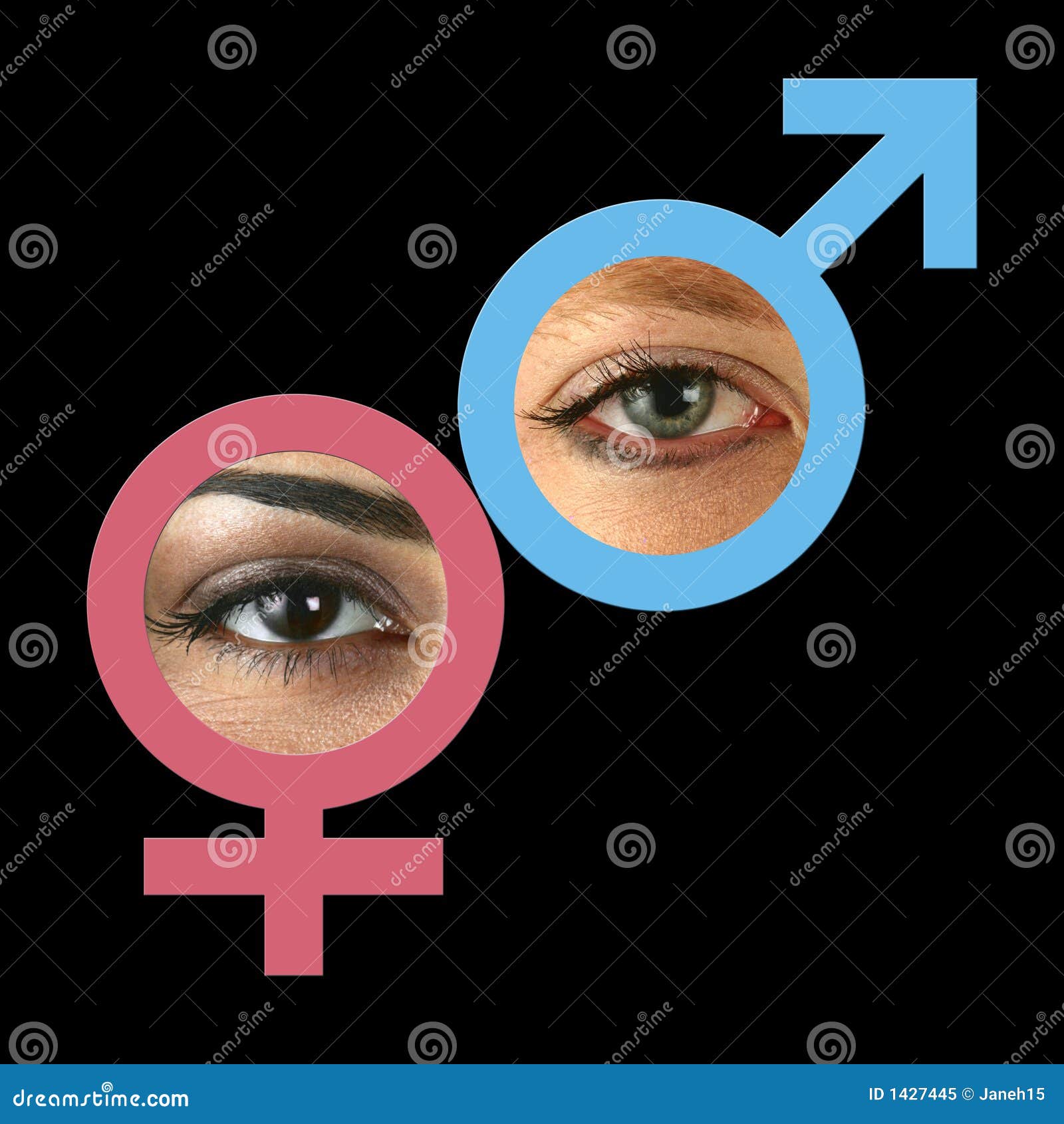 Male And Female Eyes Royalty Free Stock Photo Image 1427445