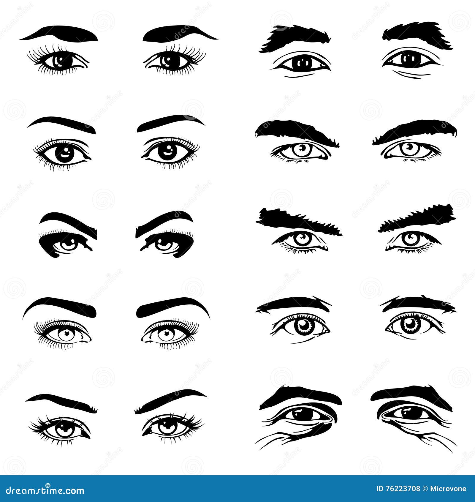 El fisiko, como expresion de ti. - Página 2 Male-female-eyes-eyebrows-vector-elements-human-eyeball-look-illustration-76223708