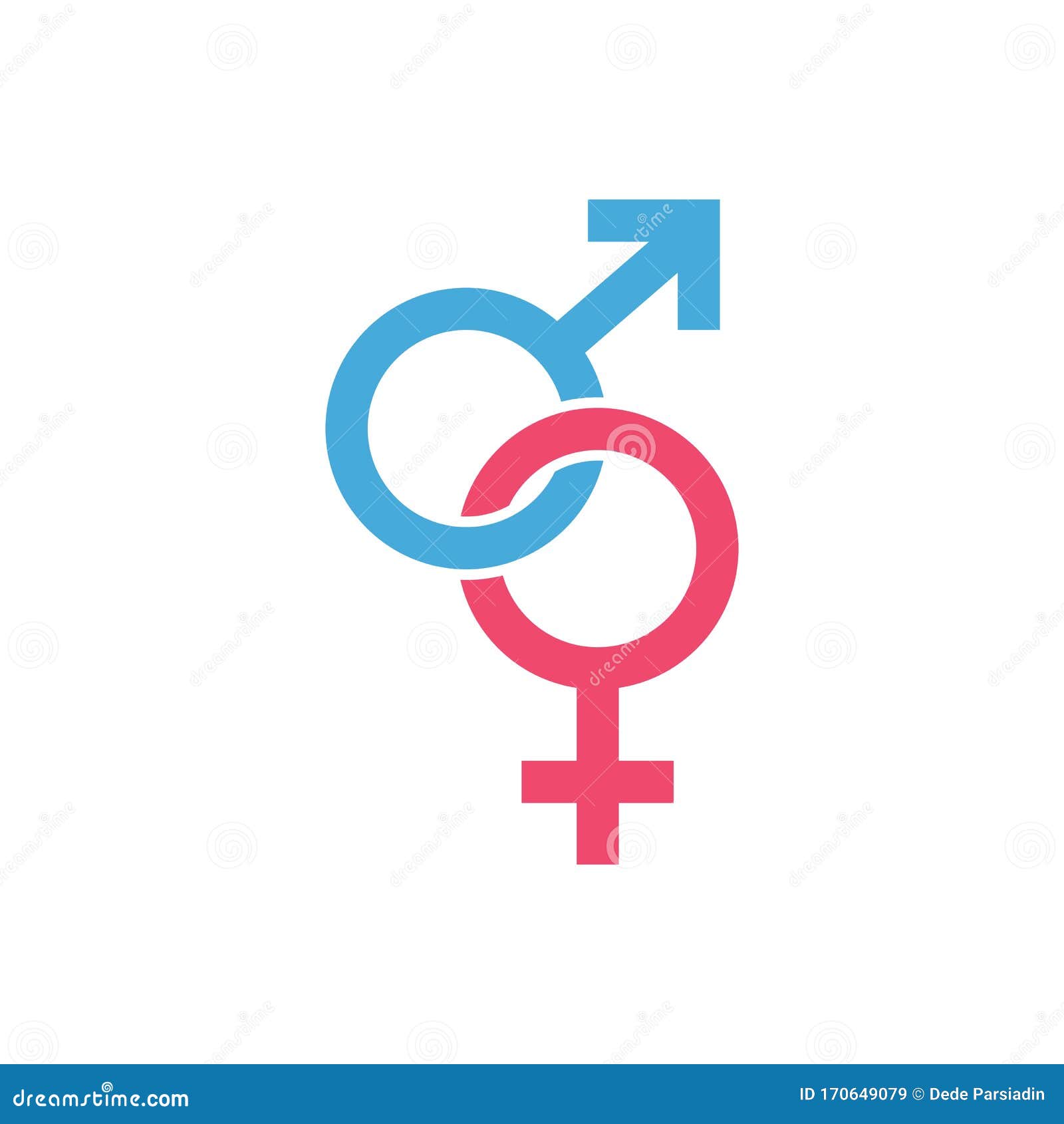 Male And Female Gender Sign Symbol Icon Vector Illustration Stock