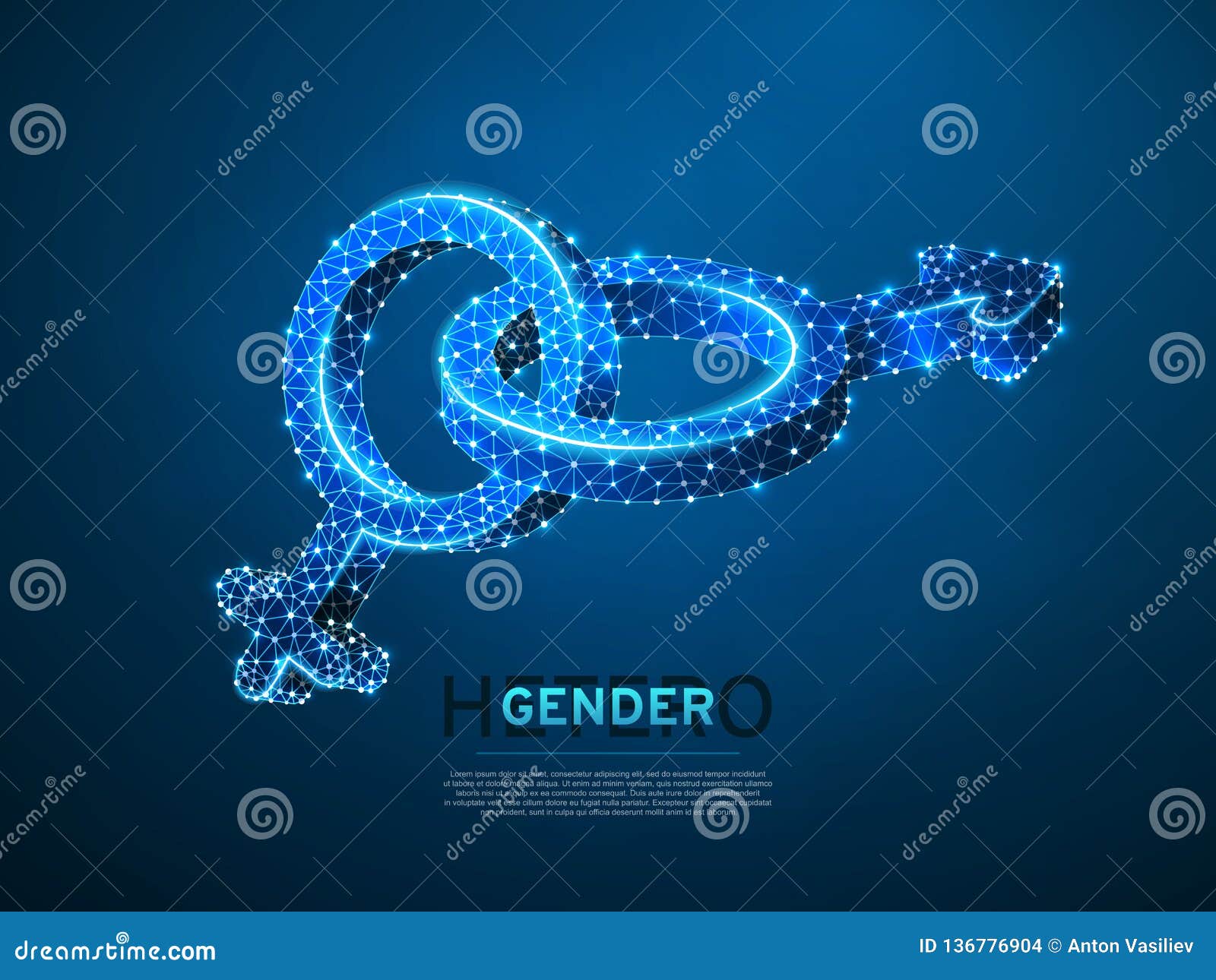 male and female gender s. wireframe digital 3d. low poly, men and women hetero-sexuality abstract  neon lgbt