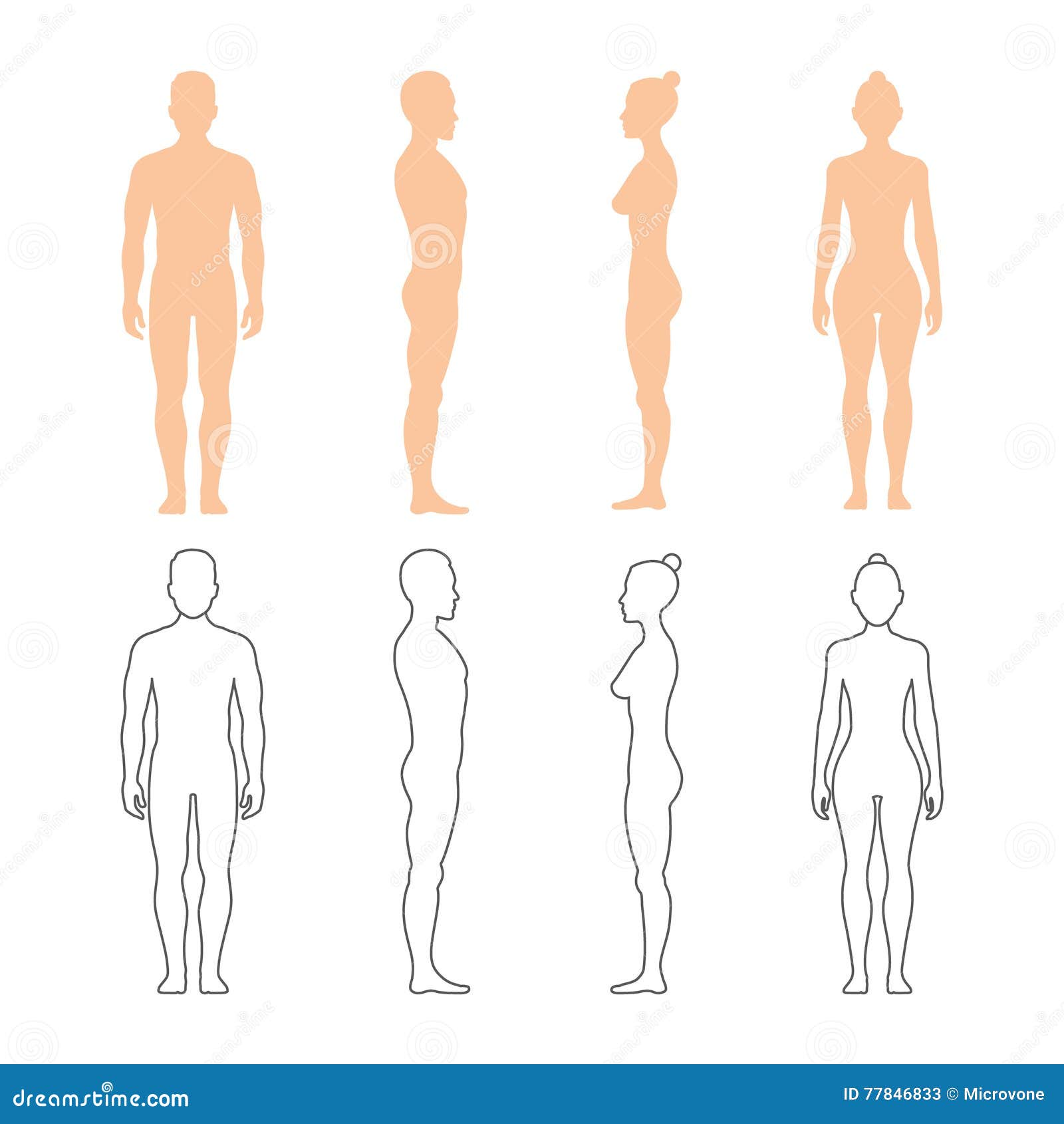 male and female human  silhouettes