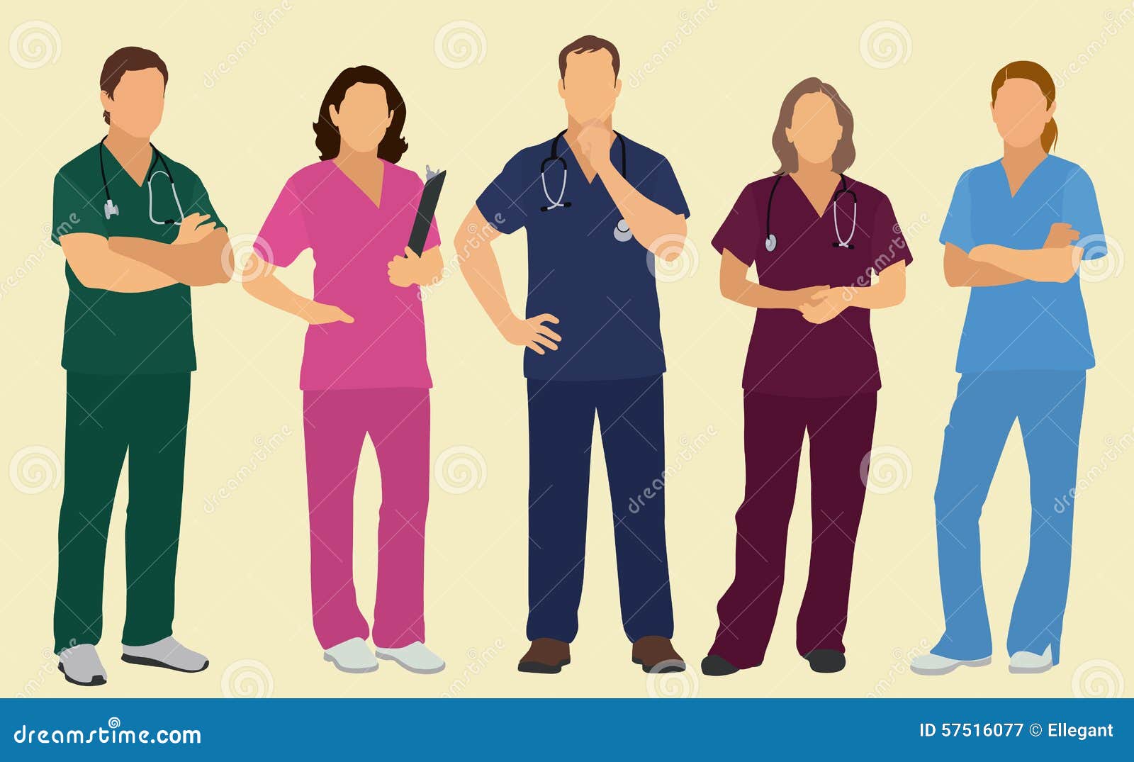 male and female nurses or surgeons