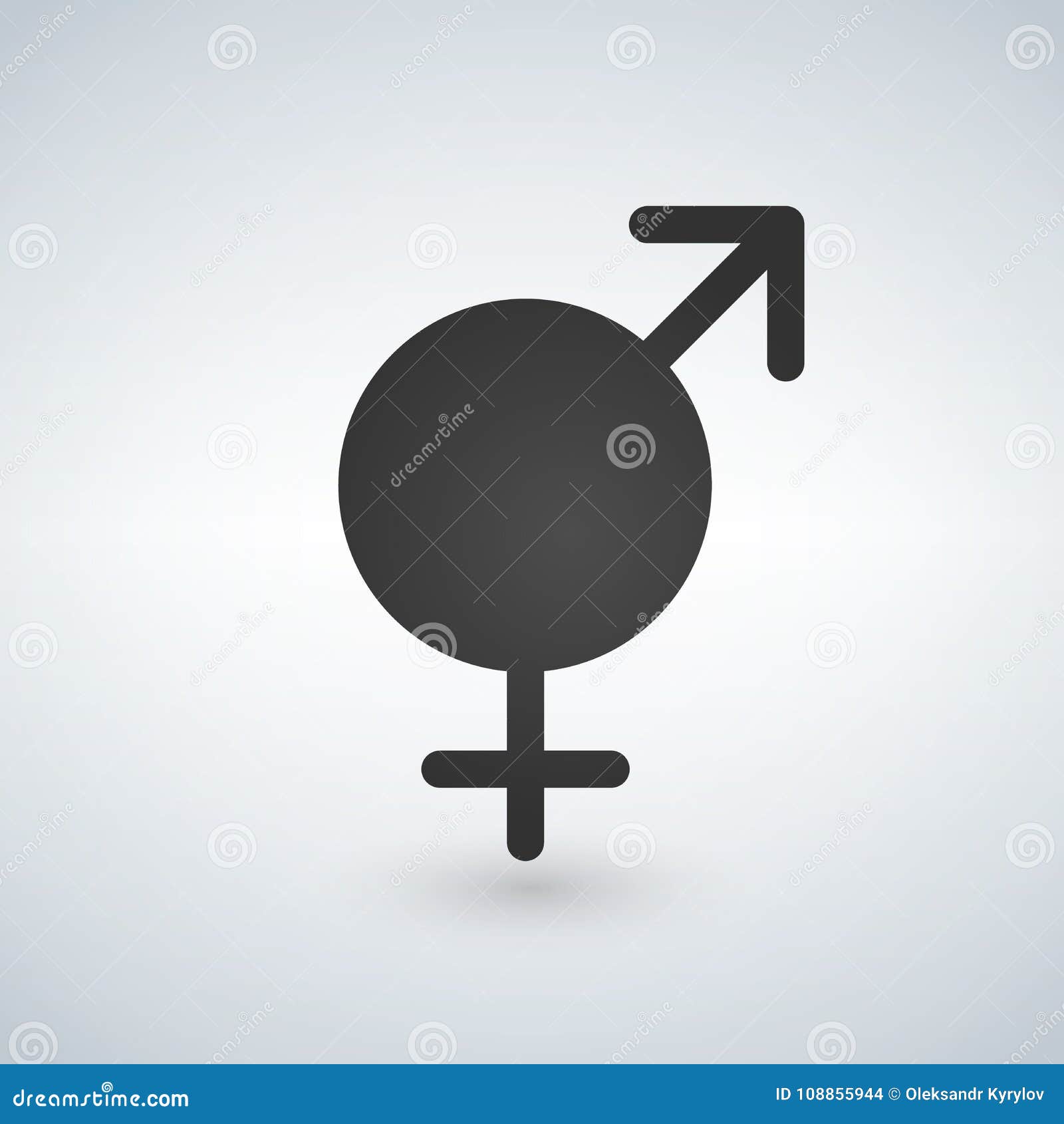 Male And Female Sex Symbol Black Illustration Stock