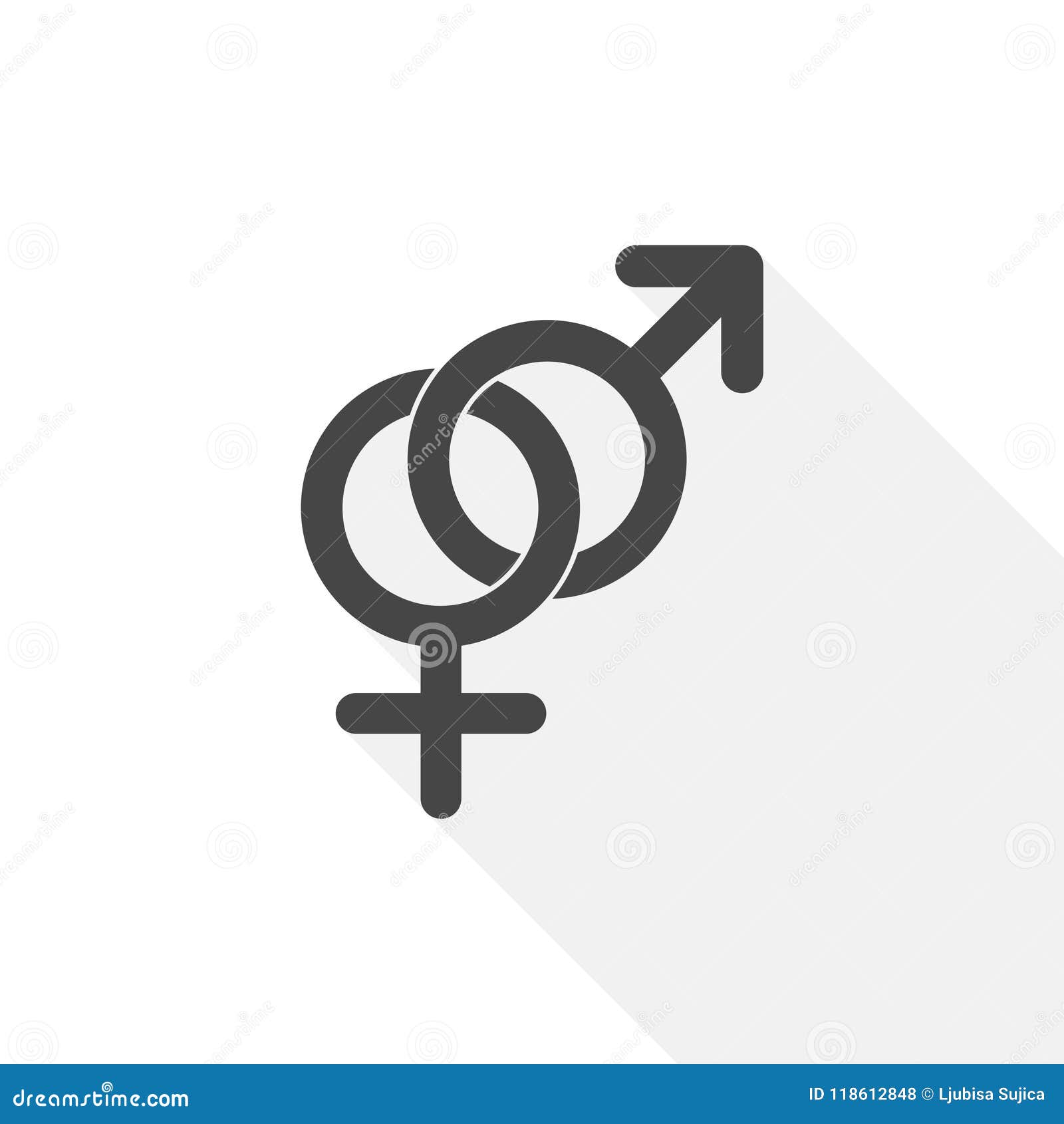 Male and female sex symbol stock vector