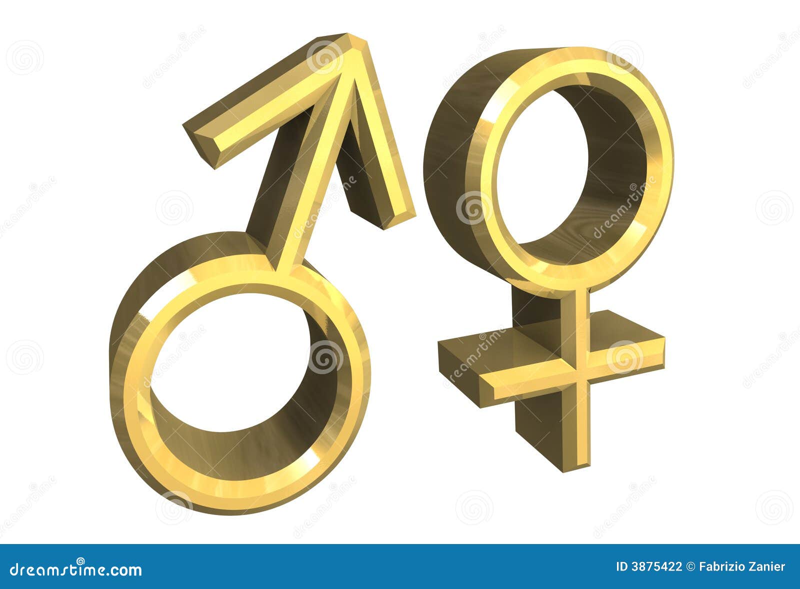 Male And Female Sex Symbols 3d Stock Illustration