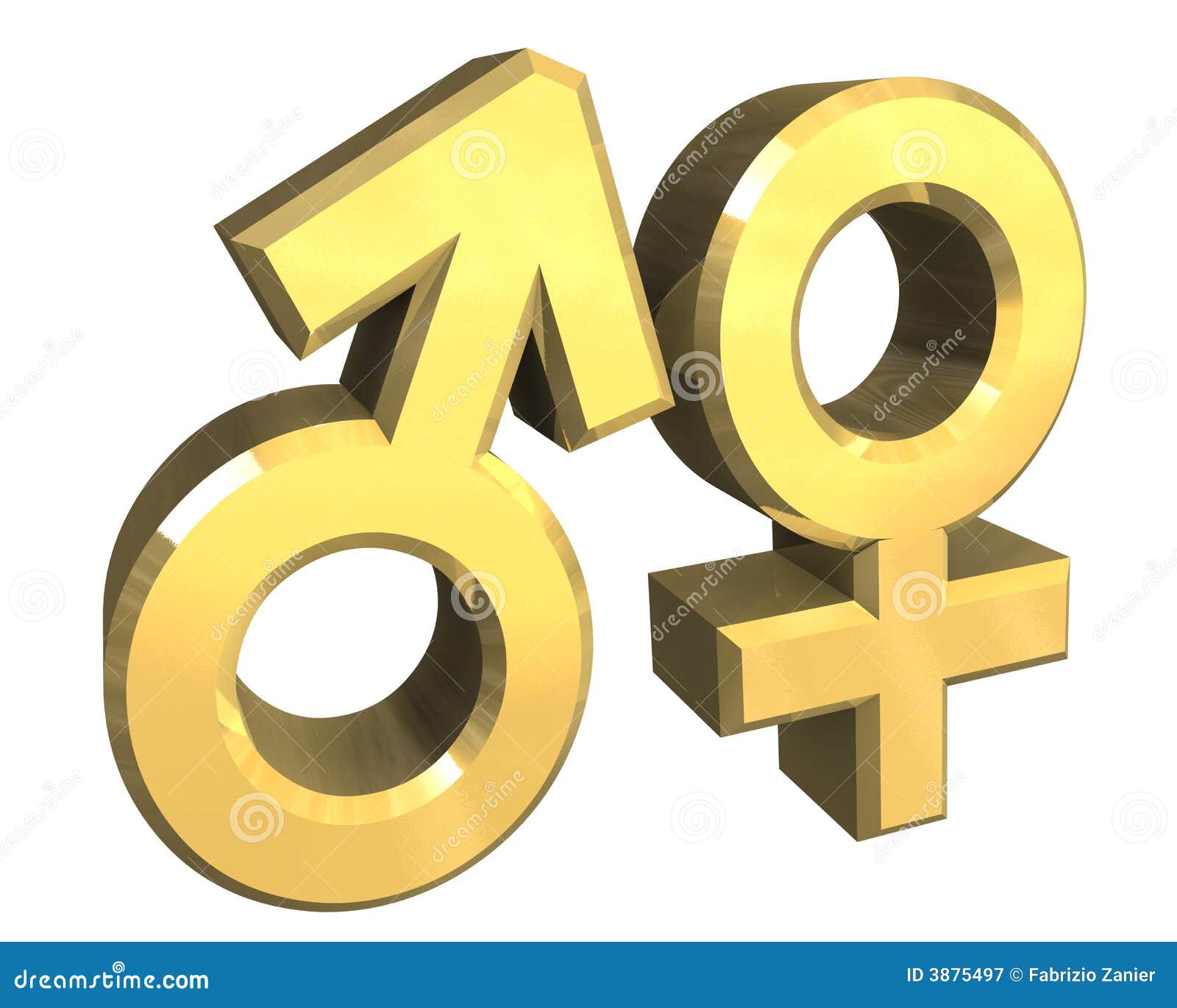 Male And Female Sex Symbols 3d Royalty Free Stock