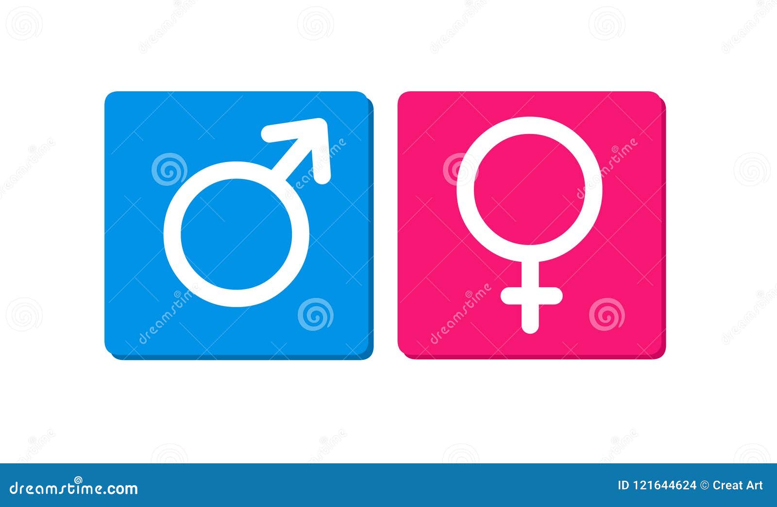 Male And Female Sex Symbolsgender Symbol Icons Stock Vector