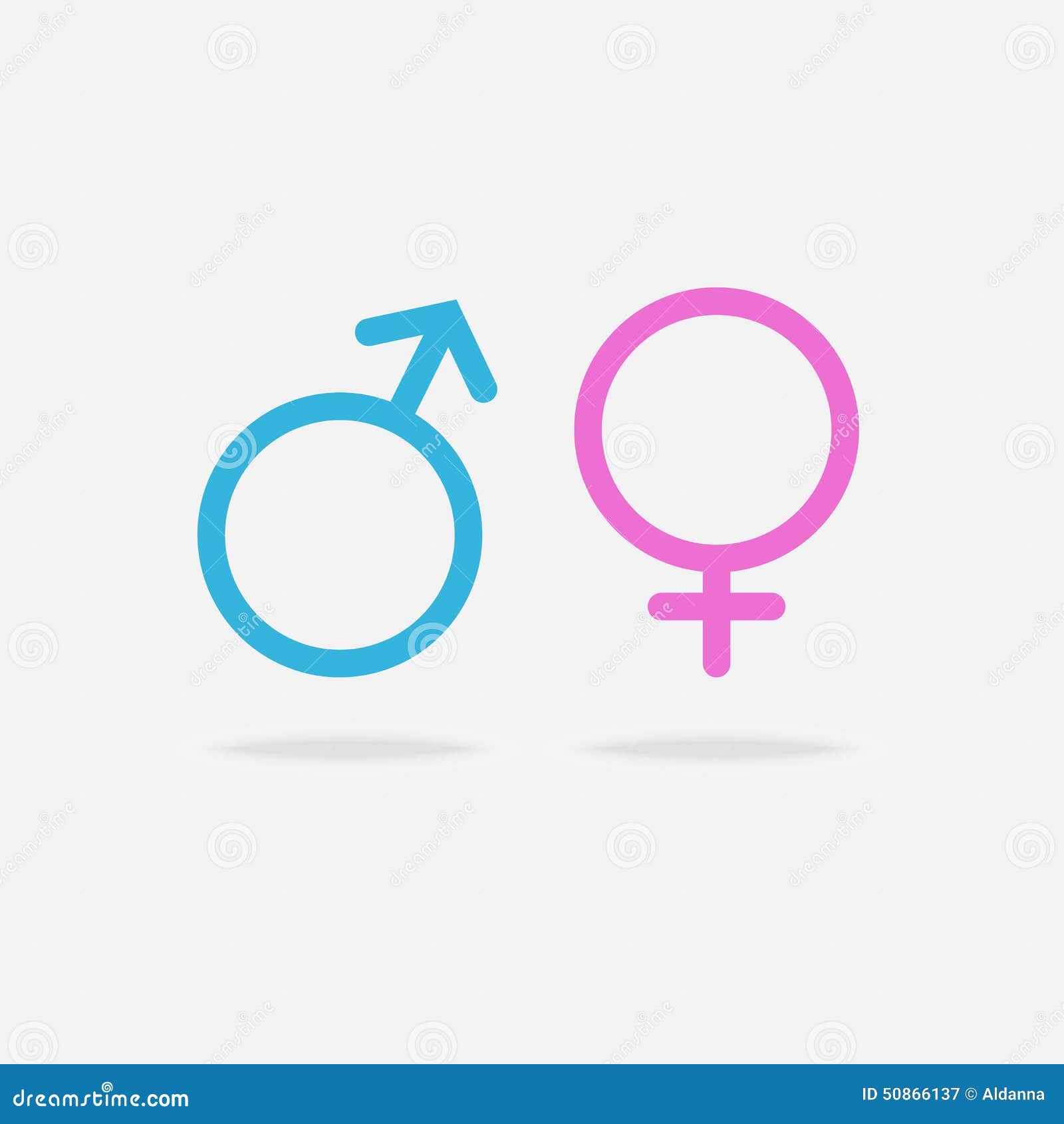 Set Of Sexual Orientation Vector Symbols Pink And Blue Icon Signs 