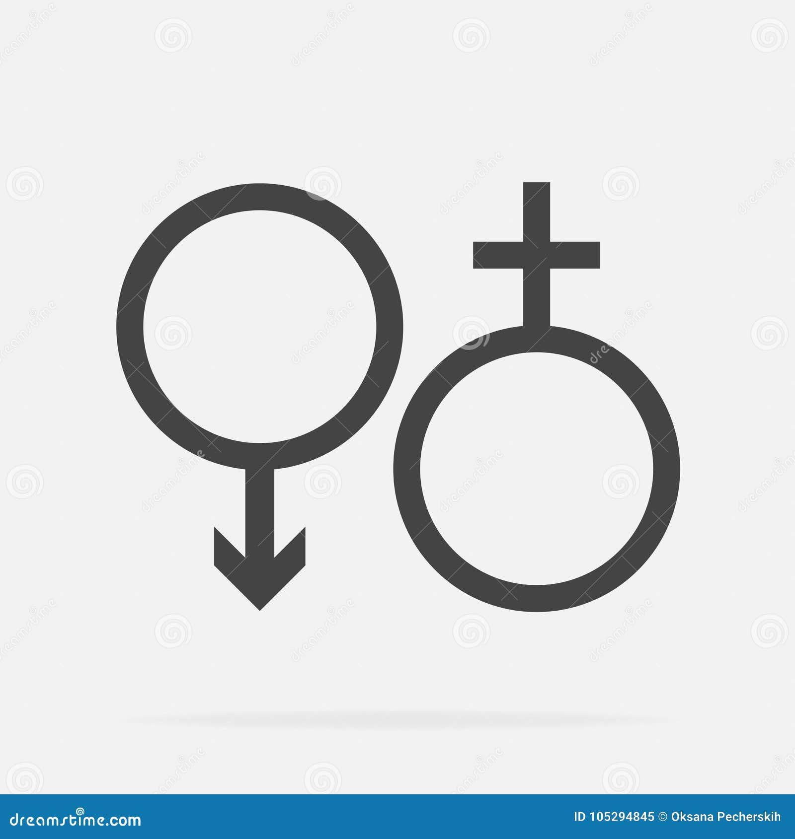 Male And Female Symbol Set Gender Vector Icon Stock