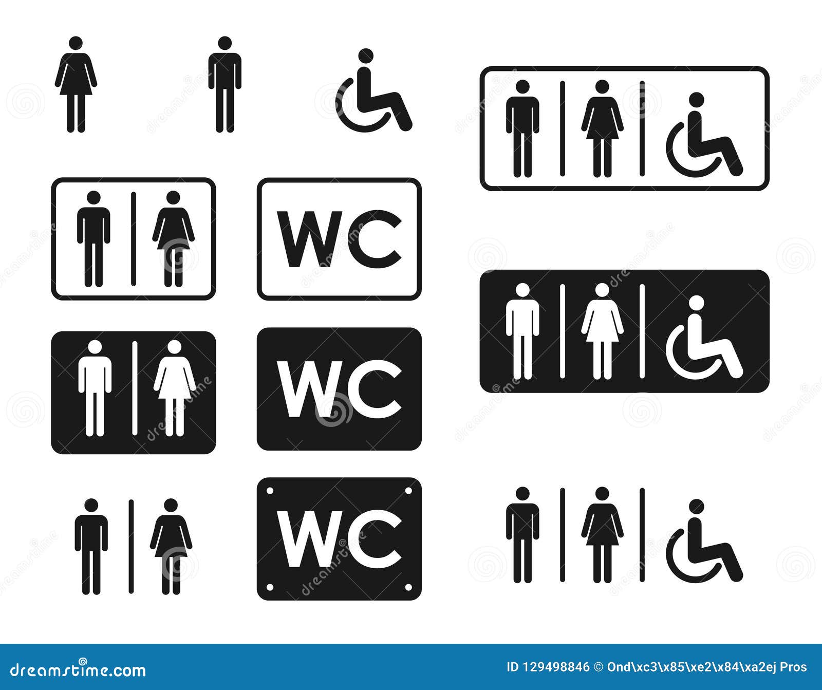 male and female toilet icon , filled flat sign, solid pictogram . wc , logo 