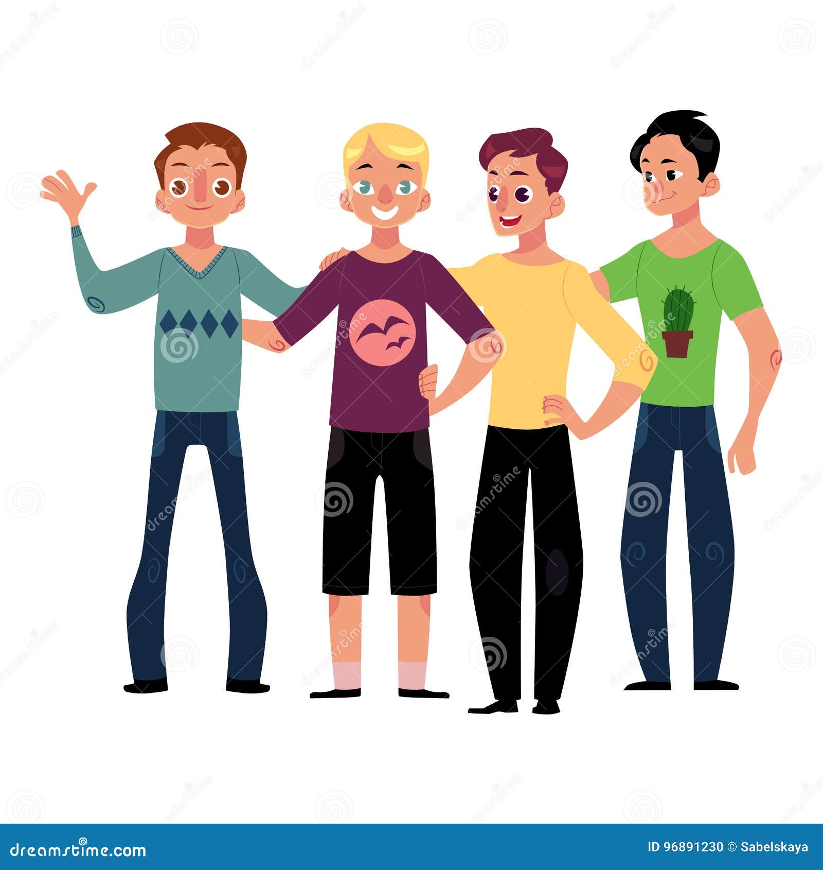 Male Friendship Concept of Boys, Men, Friends Hugging Stock Vector - Illustration of child, length: 96891230 Male Friendship Concept of Boys, Men, Friends Hugging Stock Vector - Illustration of child, length: 96891230
