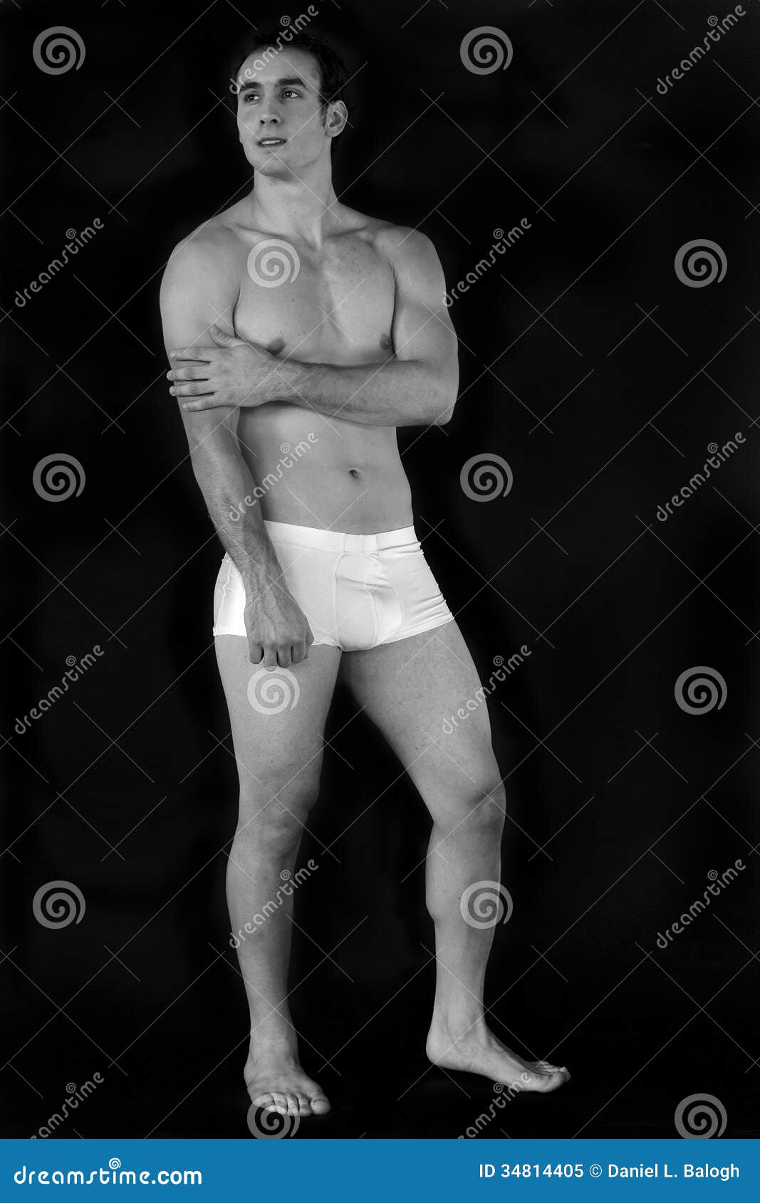 Male Full Body Shot In Swimwear Stock Image Image Of