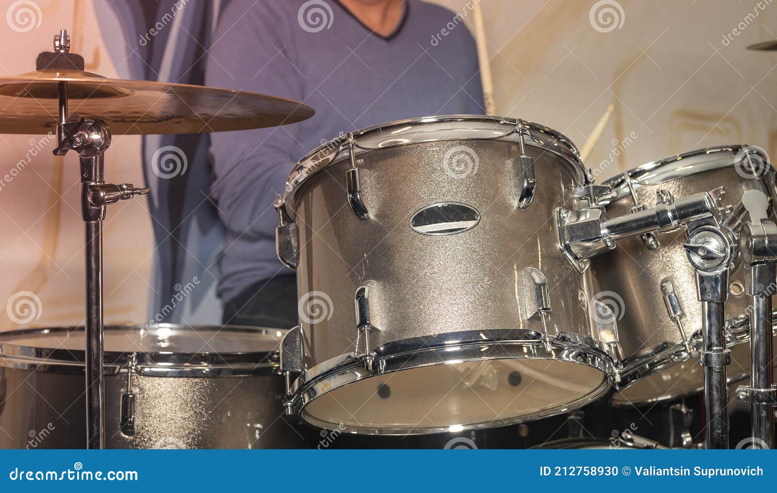Male Hand and Drums with Metal Plates Stock Photo Image of drums