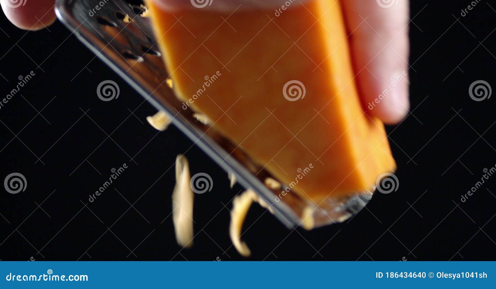 Male Hand Grate Cheddar Cheese. Stock Footage Video of orange