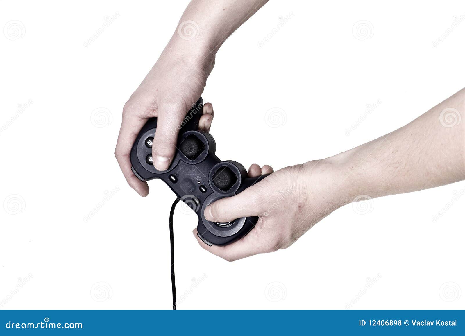 Male Hand Hold Video Game Controller Royalty Free Stock Photos Image