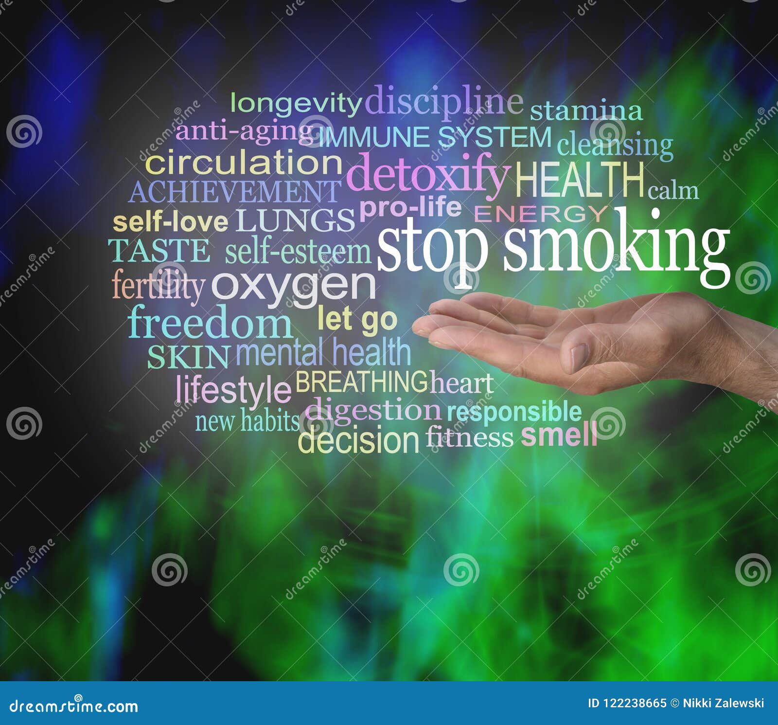 stop smoking word tag cloud