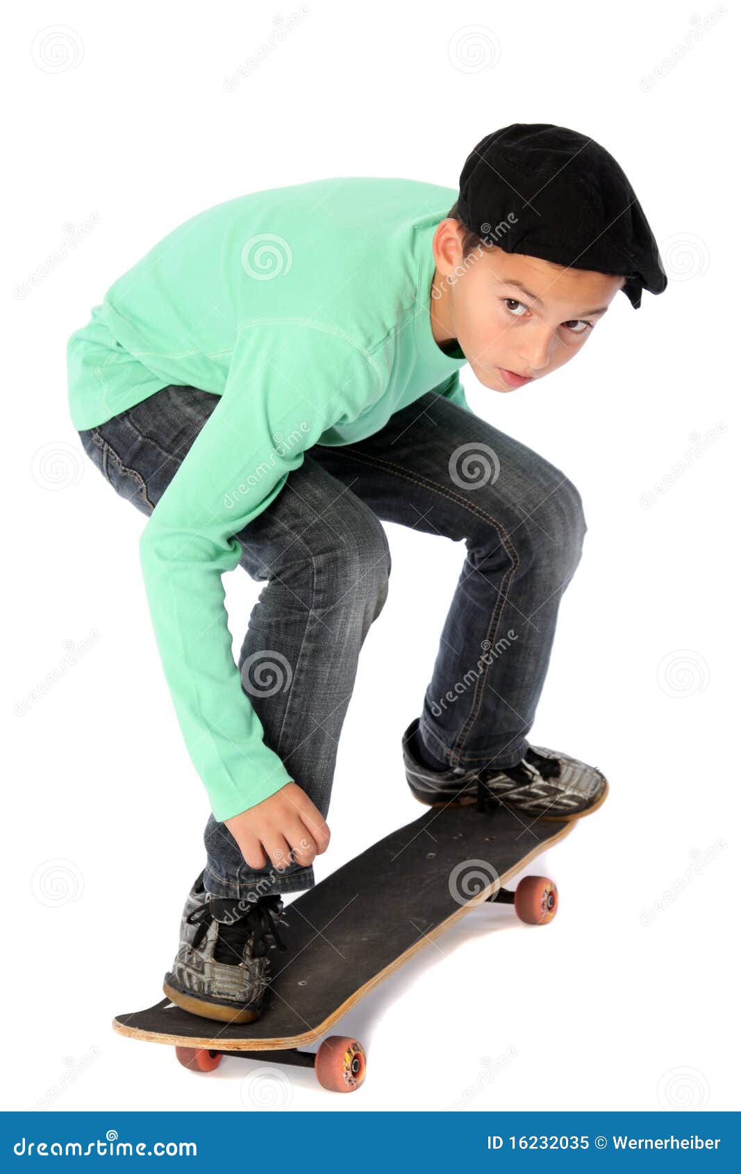 Male kid with a skateboard stock image. Image of sport 16232035