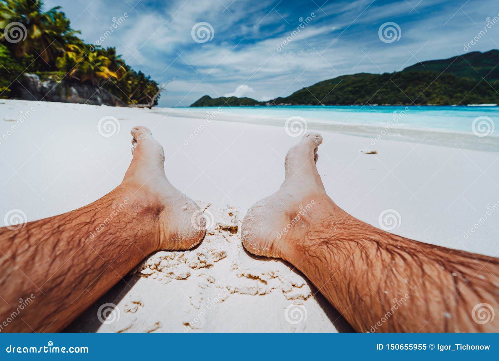 Paradise male foot Paradise island