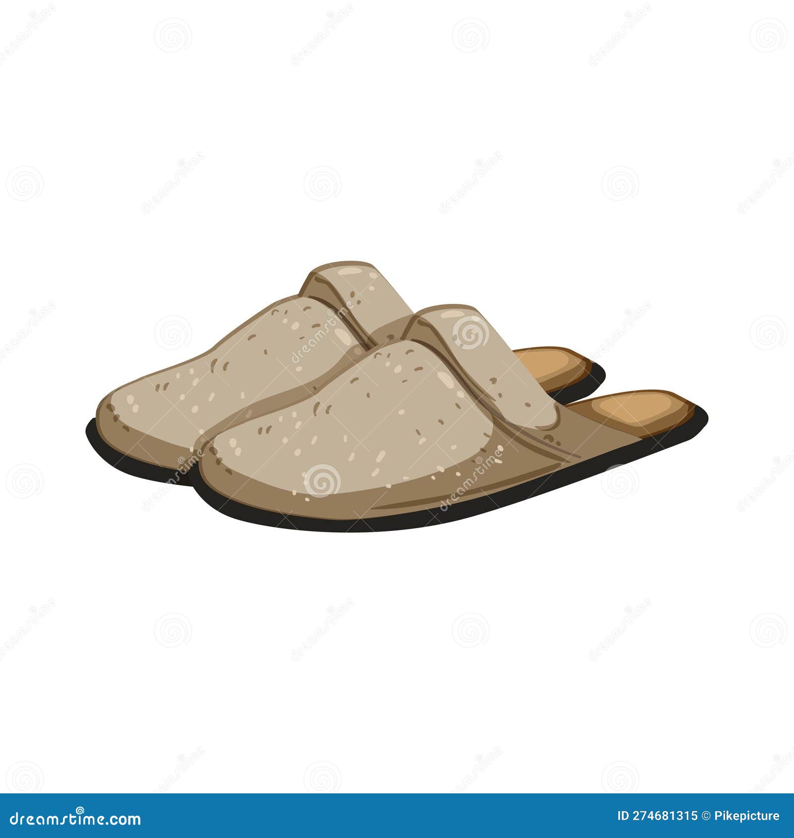 Home Slippers. Cartoon Vector Icon Isolated On A White Background. Royalty  Free SVG, Cliparts, Vectors, and Stock Illustration. Image 161901029.
