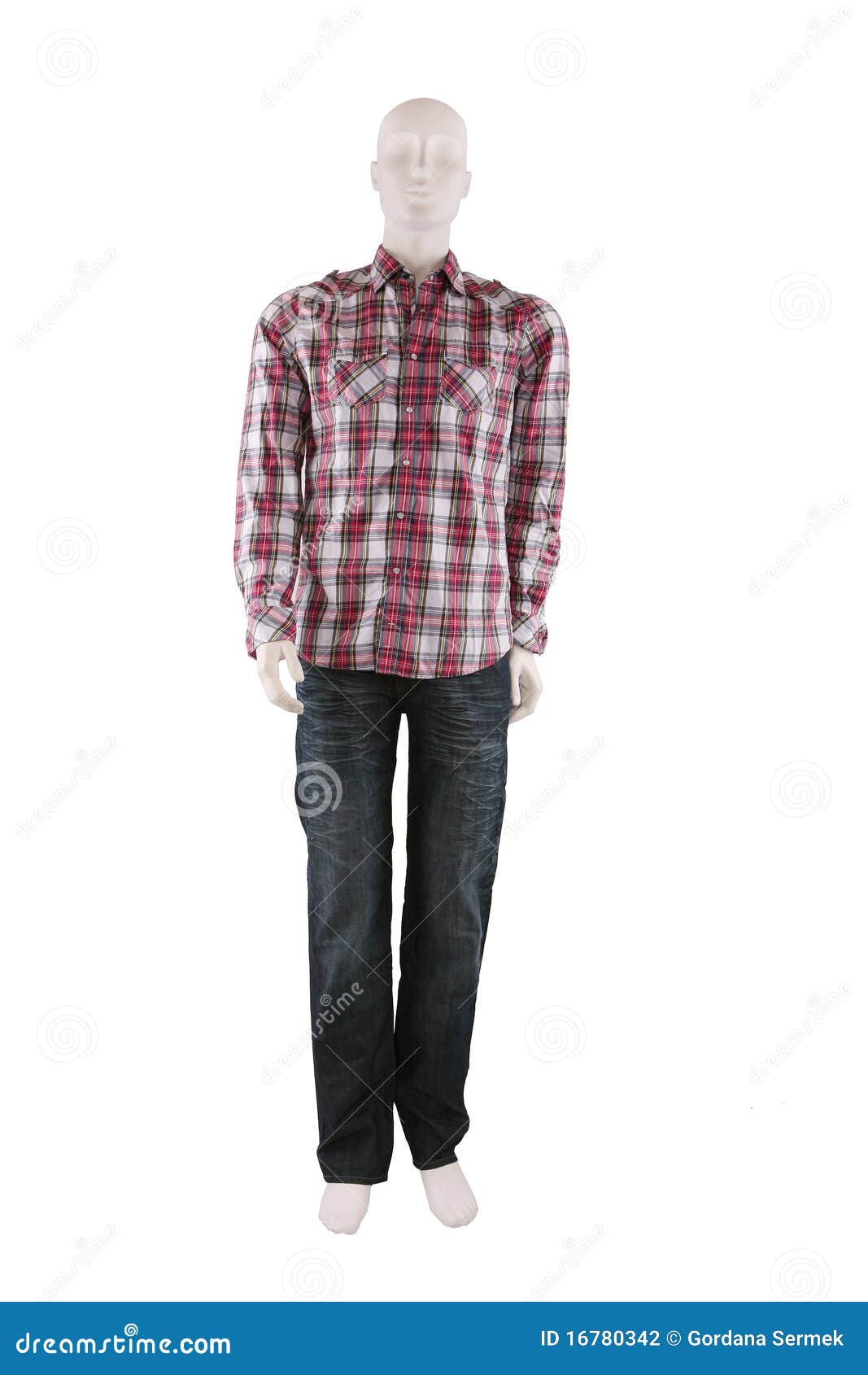 Male Mannequin Dressed in Shirt and Jeans Stock Photo - Image of design ...