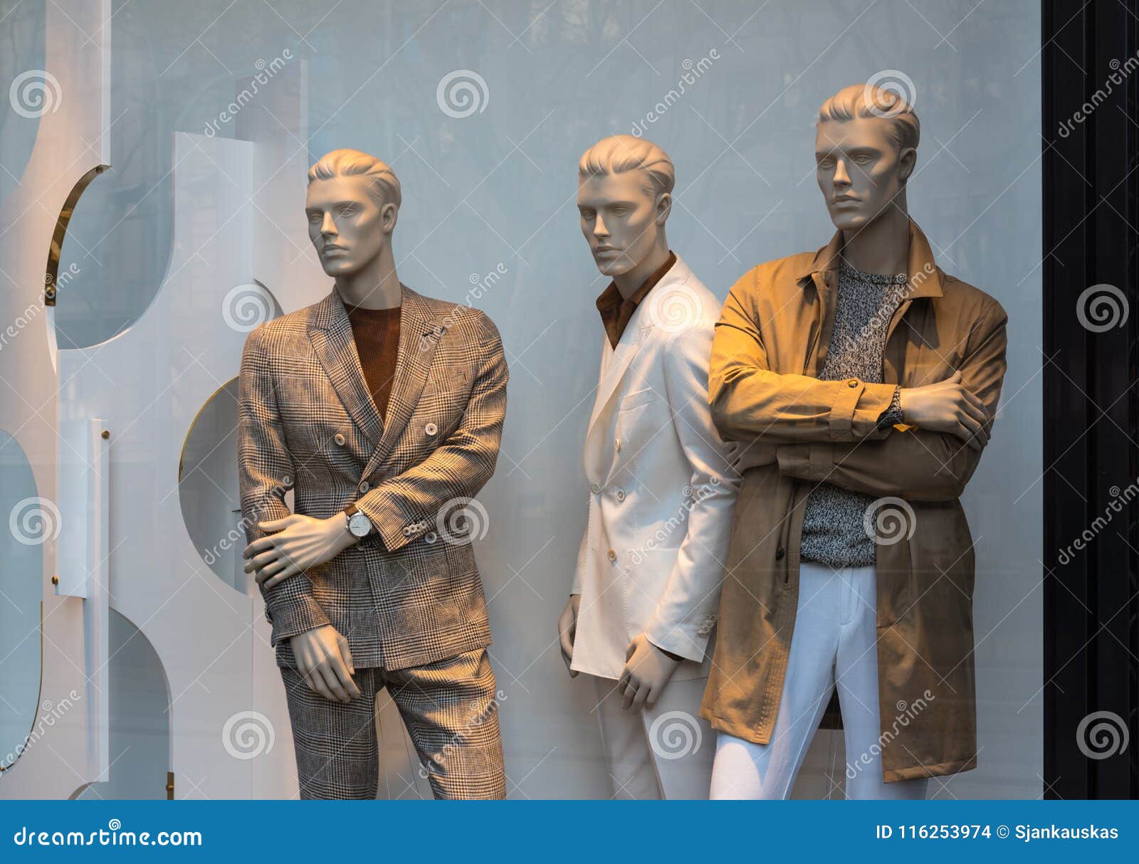 Men`s Fashion Store Window, New Collection Stock Photo - Image of ...