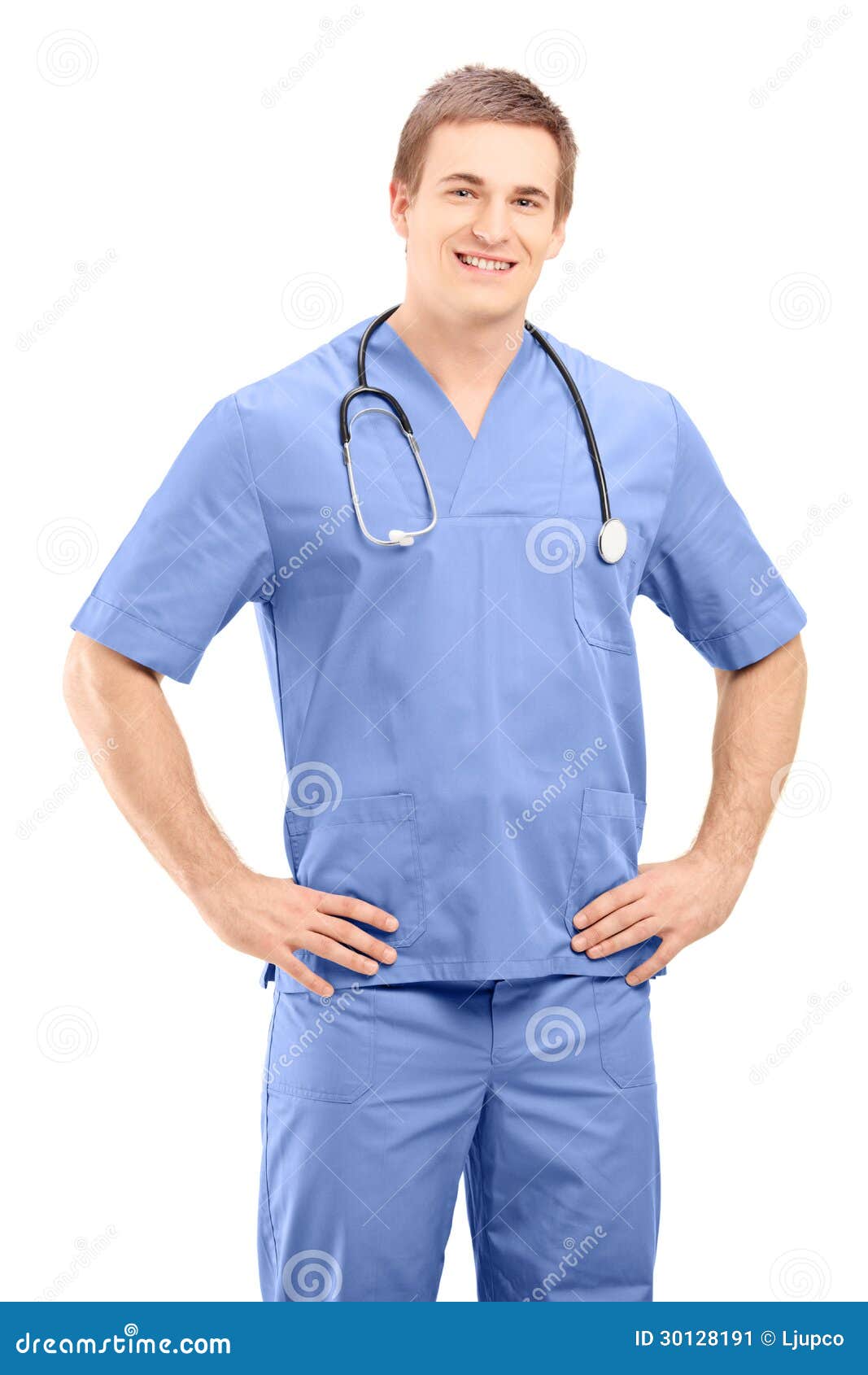 A Male Medical Practitioner in a Uniform Posing Stock Image Image of