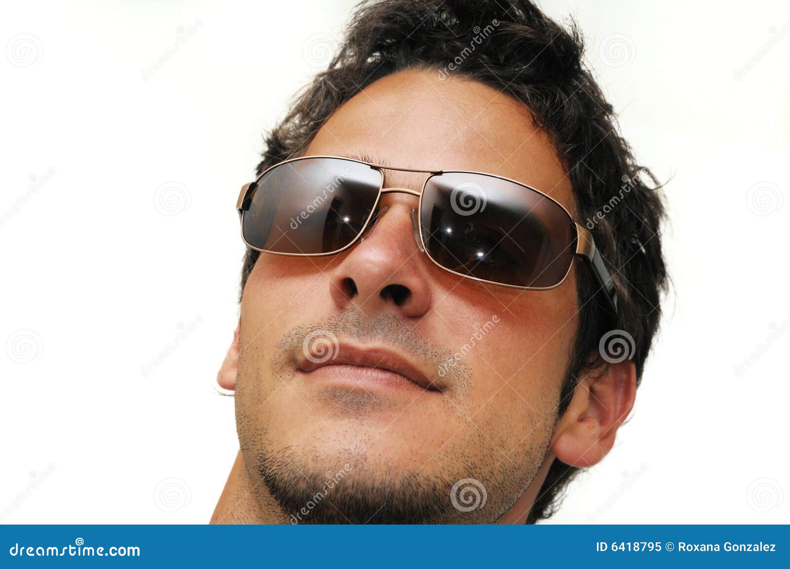 Male model with sunglasses stock image. Image of head 6418795