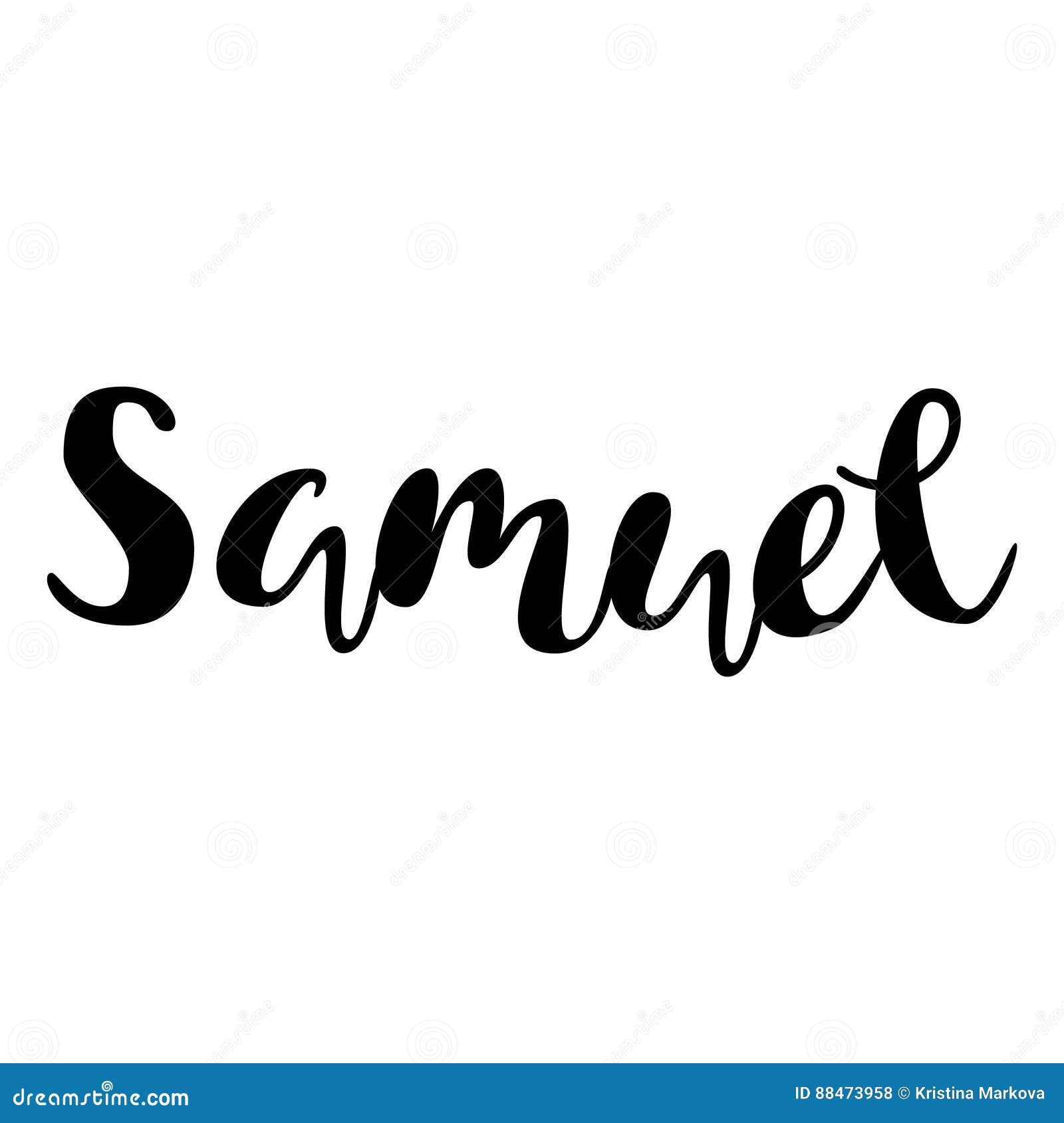 Samuel Name Lettering Tinsels Vector Illustration | CartoonDealer.com ...