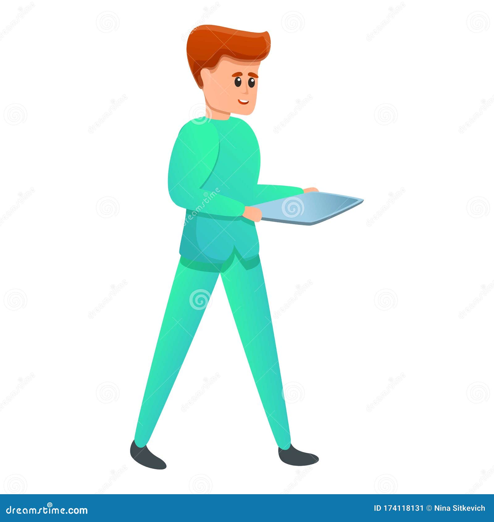 Male Nurse Icon, Cartoon Style Stock Vector - Illustration of emergency