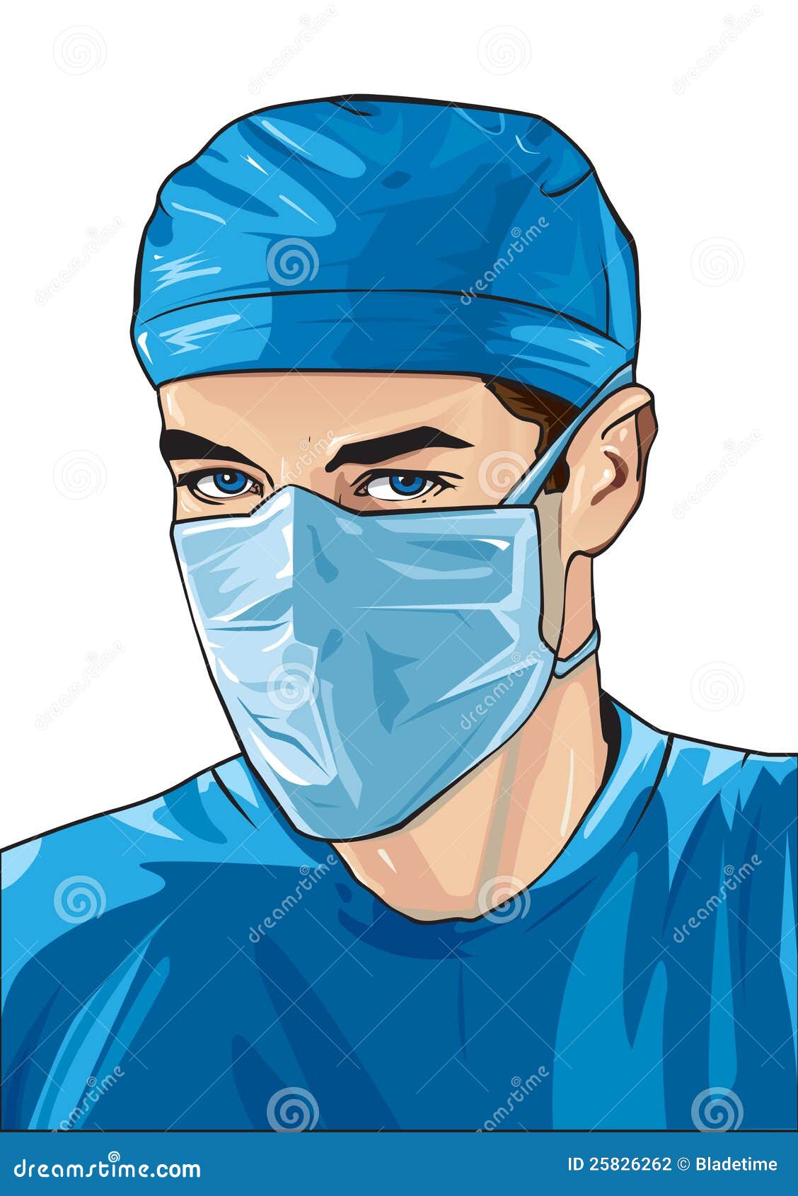 male nurse with surgical mask