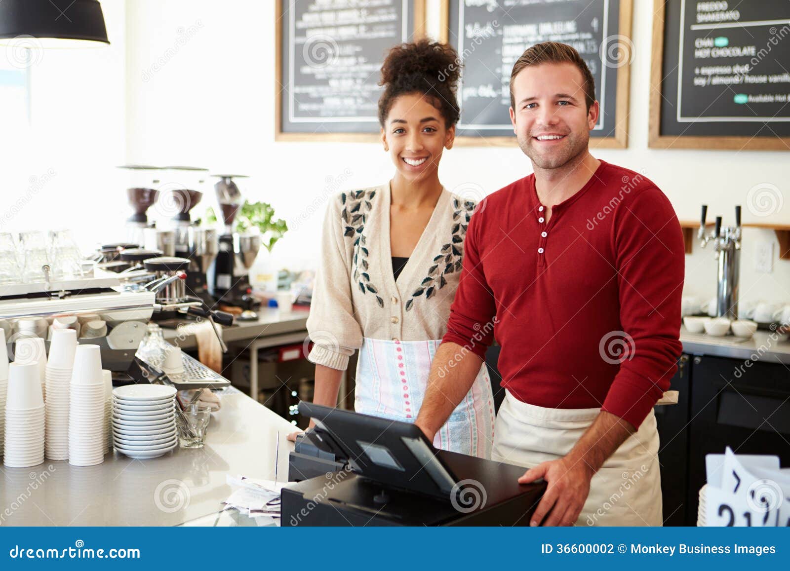 male owner of coffee shop